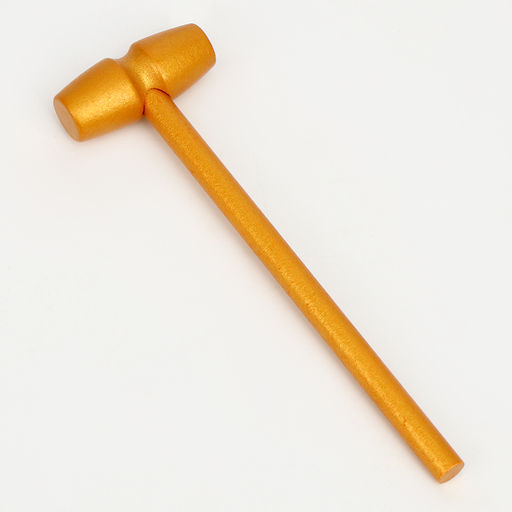 Цена за 5 шт. Деревянный молоточек «Золотой» 14×2.4×3 см