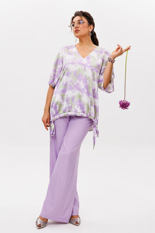 Брюки ANELLI 1630 лавандовая агония  фото 9