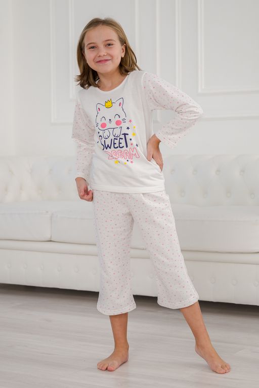 Пижама подростковая из футера Кисонька звездный - Амадэль фото 2