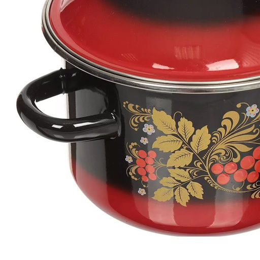 ЭМ_Кастрюля 3,0 л сфер. РЯБИНА ЧЕРНАЯ ОБОД арт. 7МС181Р