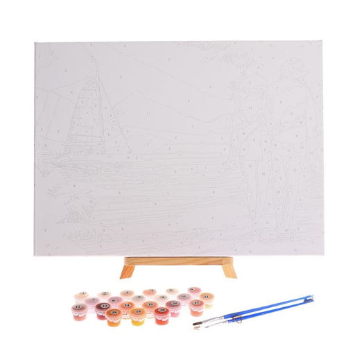 Картина по номерам на холсте с подрамником Прогулка по пляжу, 40х30 см - Школа талантов фото 5