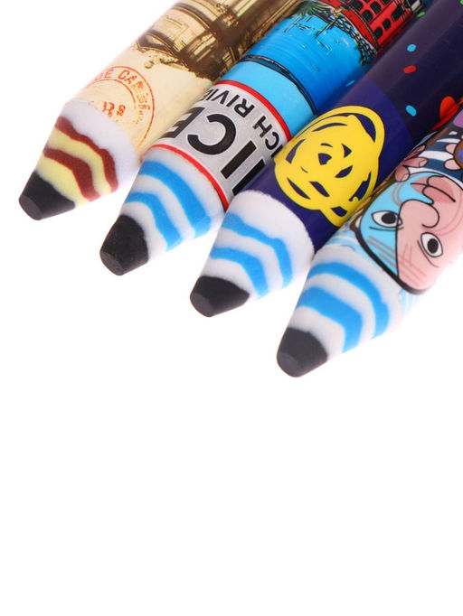 Цена за 4 шт. Ластик фигурный Карандаш, 140 х 18 мм, МИКС - Calligrata фото 4