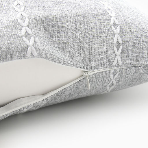 Наволочка декоративная Этель Косичка цвет серый,45х45 см полиэстер  фото 4