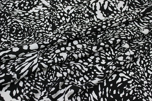 Штапель Ирбис цв.черный, ш.1.45м, вискоза-100%, 100гр/м.кв - Купава фото 5