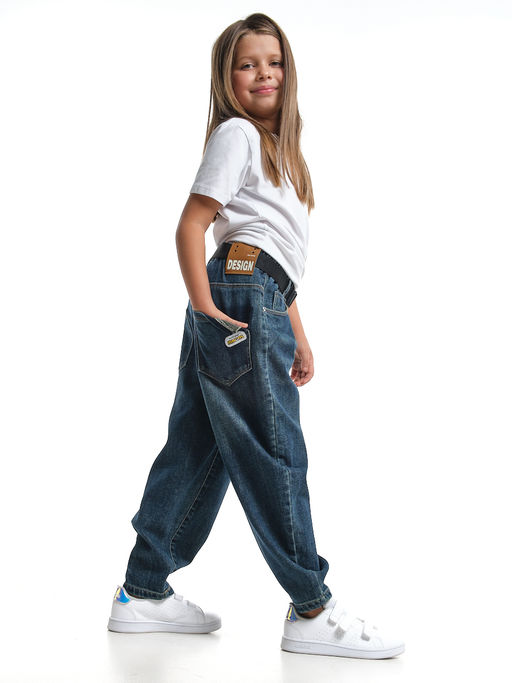 Детские джинсы 33-23505 синий - Mini maxi фото 2