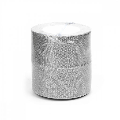 Лента парчовая 50мм упаковочная серебро Magic4Hobby набор 2шт*22,85м (1м)