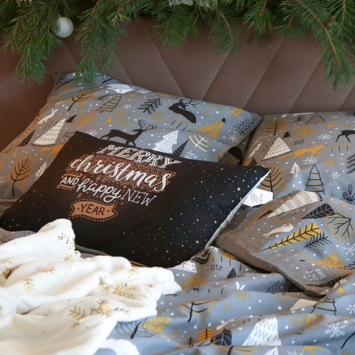 Постельное бельё Этель 1.5 сп Let it snow (вид 2) 143х215 см, 150х214 см, 70х70 см - 2 штуки  фото 3