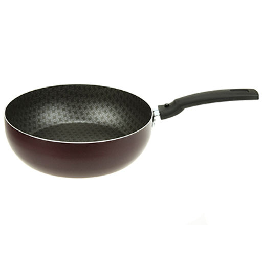 "Lace" Сотейник с антипригарным покрытием д24см "Кружево", h6,3см, s0,18см, стеклянная крышка, съемная ручка (Россия)