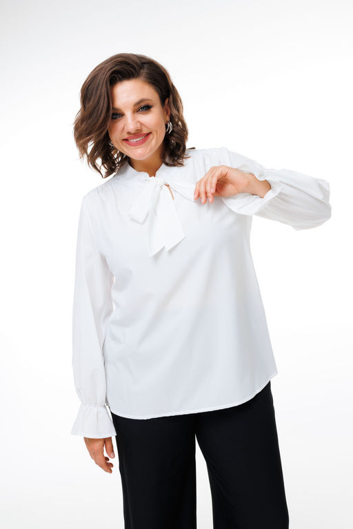 Блуза ANELLI 1323 белый фото 2