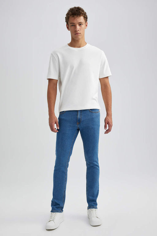 Джинсовые брюки скинни Carlo очень узкого кроя с нормальной талией и очень узкими штанинами - Defacto фото 4