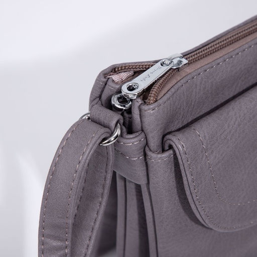 Сумка-мессенджер на молнии, цвет серый - Simaland фото 5