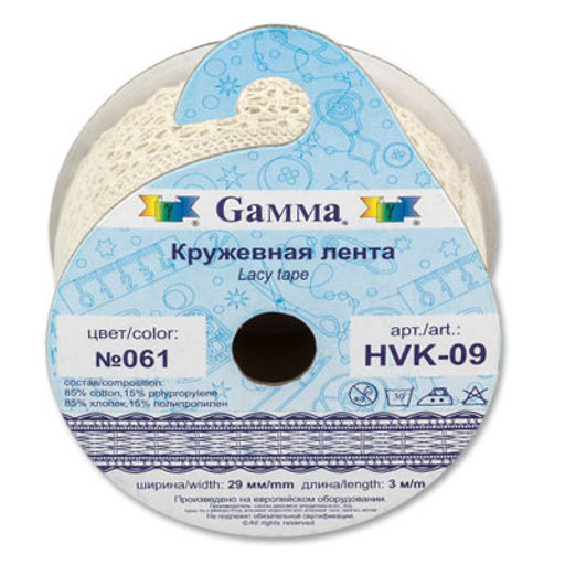 Gamma кружевная лента 29 мм HVK-09 на бобине 5 x 3 м