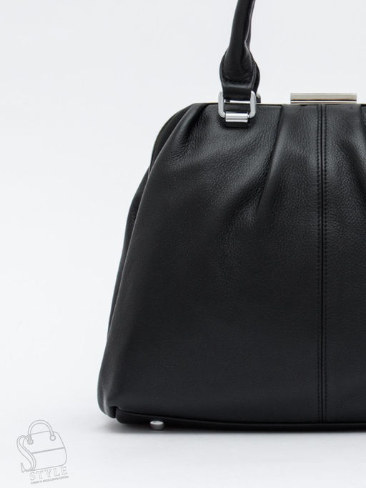 Сумка женская кожаная 9687Y black Polina&Eiterou