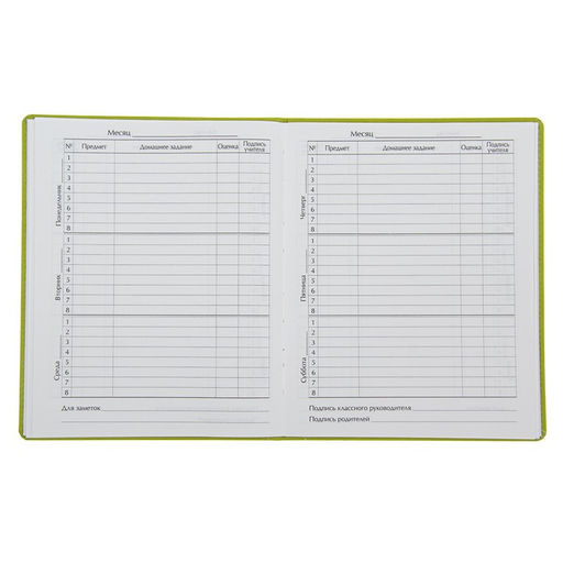 Премиум-дневник универсальный, для 1-11 класса Vivella «Цветы», обложка искусственная кожа, зелёный