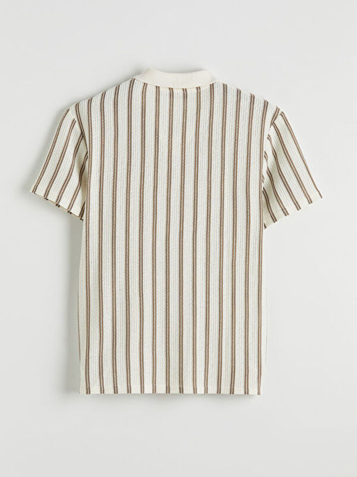 Polo Yaka ?izgili Erkek Triko Ti??rt