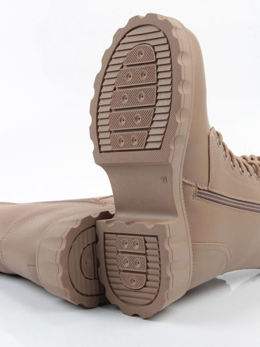 04-PAX33-2Z DK. BEIGE Ботинки зимние женские (натуральная кожа, 100% шерсть)