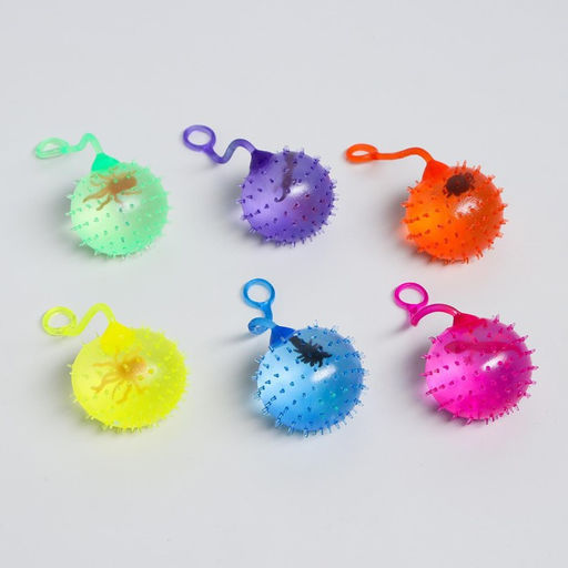 Цена за 16 шт. Антистресс игрушка - мялка «Пауки», с жидкостью, в шоубоксе, МИКС