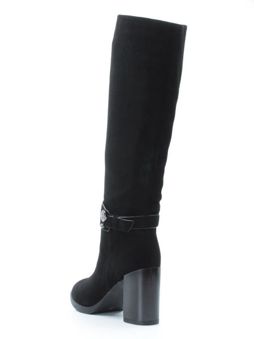 02-DL17-57 BLACK Сапоги зимние женские (натуральная замша, натуральный мех) - Фабричный китай фото 7