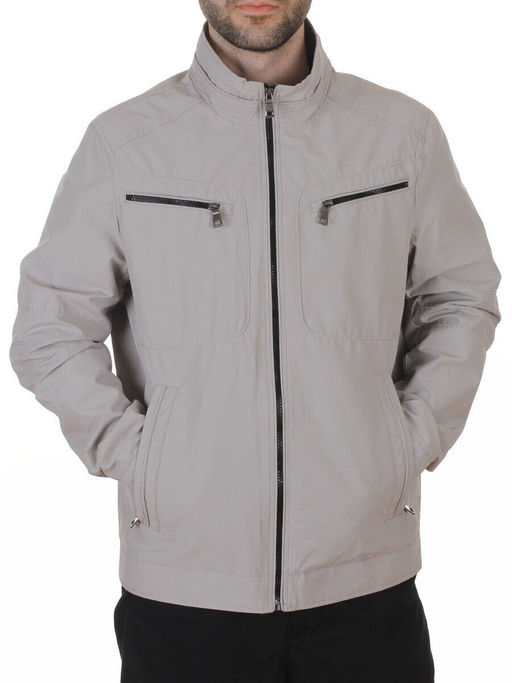 D-3019 GRAY Ветровка мужская (60% хлопок, 40% нейлон)