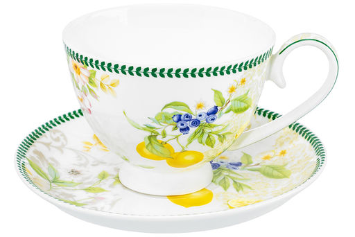 Чайн. пара 2 пр. 300 мл 12,5*9,5*7 см Лимоны на ножке, NEW BONE CHINA - Elan gallery фото 4