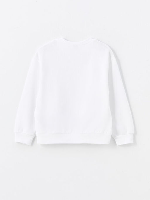 Bisiklet Yaka Basic Uzun Kollu K?z ?ocuk Sweatshirt