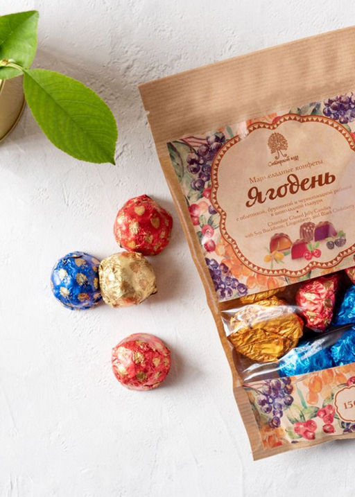 Мармеладные конфеты Ягодень ассорти, 150 г | крафт-пакет - Сибирский кедр фото 5