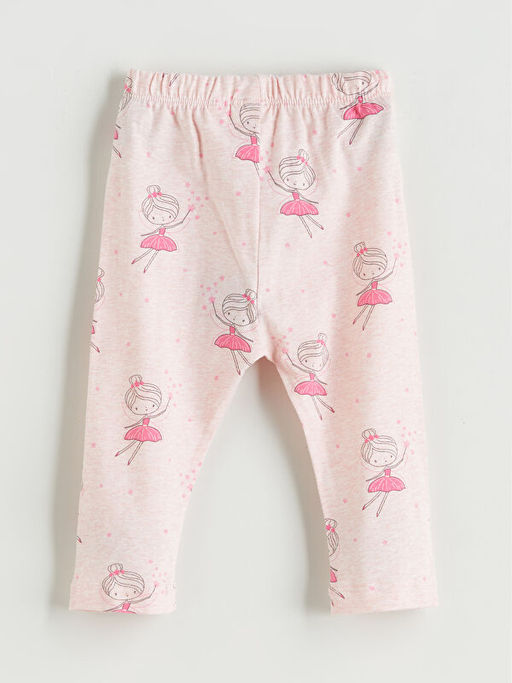 Beli Lastikli Bask?l? K?z Bebek Pijama Alt