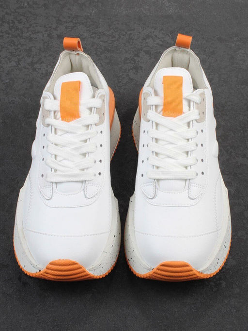 04-S77-42 WHITE Кроссовки женские (натуральная кожа) - Фабричный китай фото 5