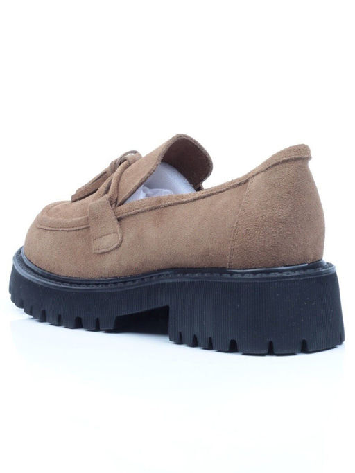 5929-5 BROWN Лоферы женские - No name фото 7