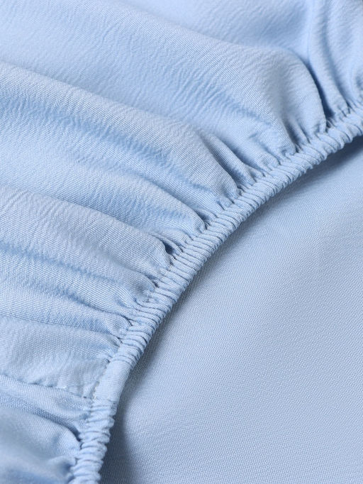 Простыня на резинке LoveLife 160*200*25 см, цв.голубой, жатка, 100% п/э, 100гр/м2  фото 9