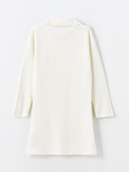 Polo Yaka Basic Uzun Kollu K?z ?ocuk Triko Elbise - Waikiki фото 2