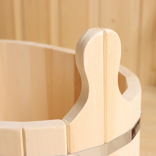 Шайка-таз из липы, овальная, 10 л, нержавеющий обруч, "Добропаровъ"