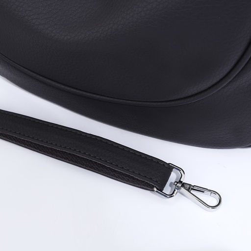 Сумка-мешок на молнии, наружный карман, длинный ремень, цвет тёмно-серый - Simaland фото 6