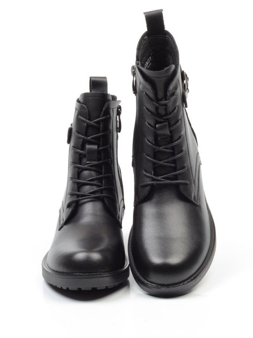 01-5559-1 BLACK Ботинки демисезонные (натуральная кожа, байка) - Фабричный китай фото 14
