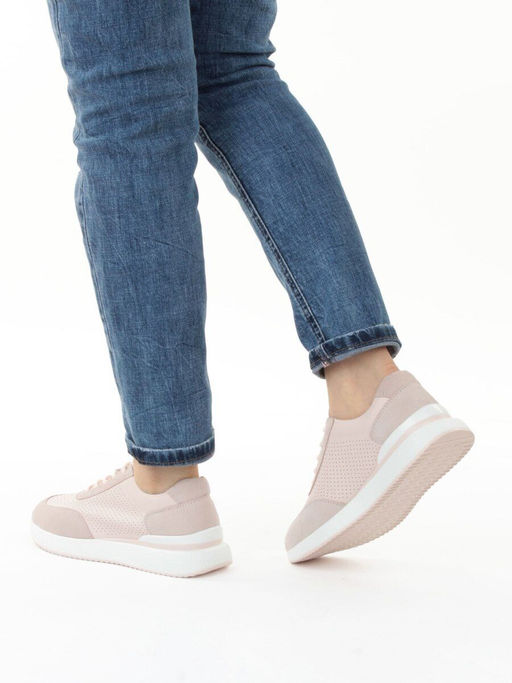 03-YH316-2 PINK Кроссовки женские (натуральная кожа)