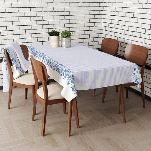 "Колокольчики" Скатерть 220х145см, длина стола до 180см, на 8-10 персон, хлопок "Премиум" 186г/м2, "Домашняя мода" (Россия)