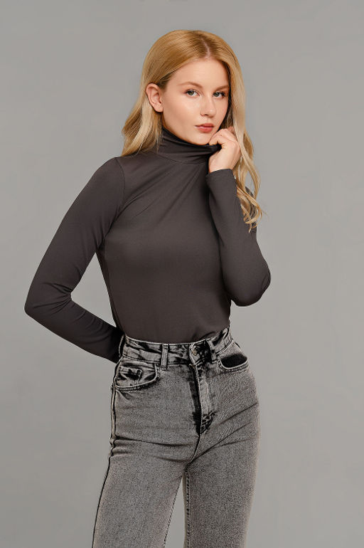 Арт.12803/6 Водолазка женская 42-50 (5 шт) Цвет:графит - Калинка фото 10