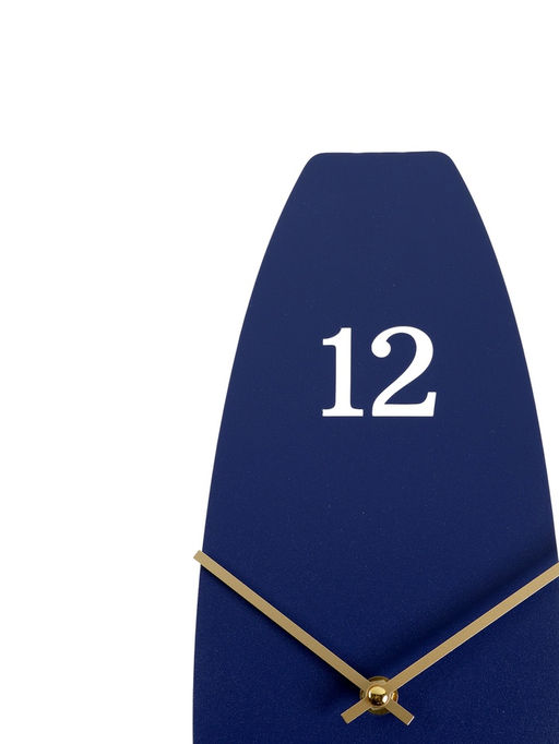 Часы настенные, интерьерные "Волна", бесшумные, 43 х 14 см, темно-синие