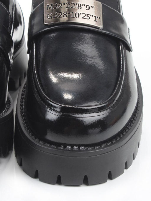 03-S77-49 BLACK Лоферы женские (натуральная кожа)