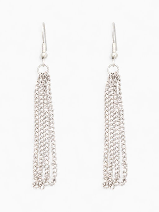 Набор 2 предмета: серьги, бусы Унисон накрученность, чёрный в серебре, 60 см