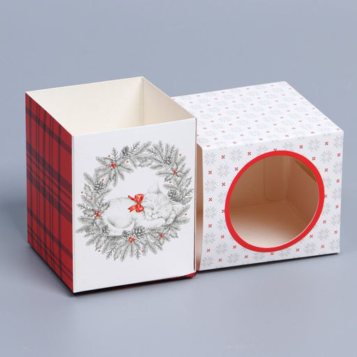 Цена за 5 шт. Бонбоньерка новогодняя «С Новым годом!», 6×7×6 см
