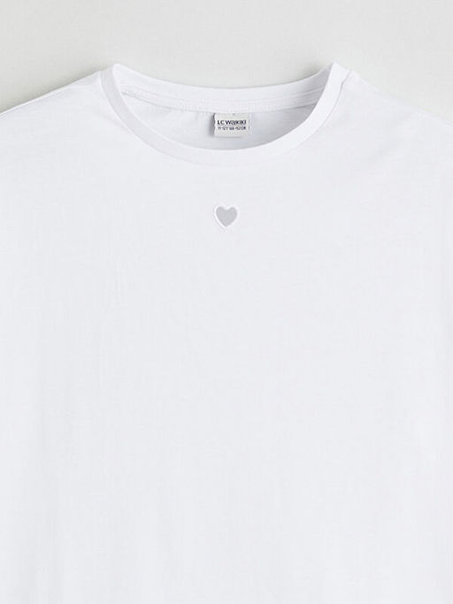 Bisiklet Yaka K?z ?ocuk Ti??rt