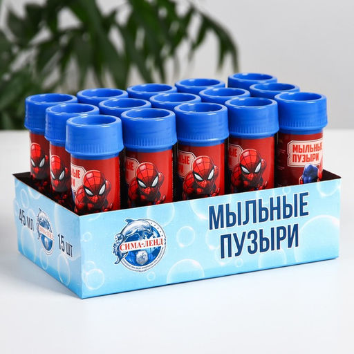 Цена за 13 шт. Мыльные пузыри, Человек-паук, 45 мл