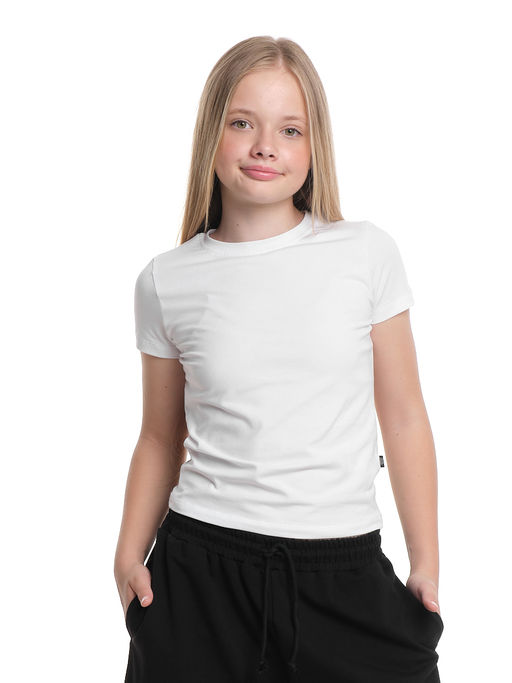 Футболка для девочки скимс для школы с коротким рукавом 22-7694 черный - Mini maxi фото 14