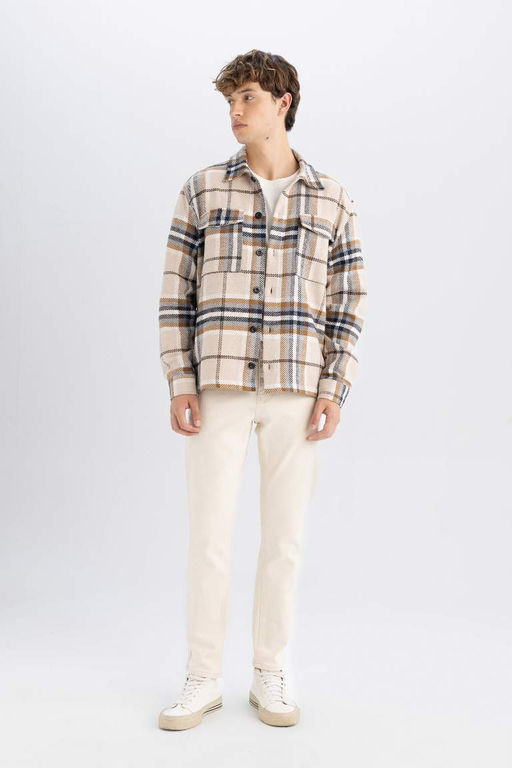 Рубашка Relax Fit в клетку с длинным рукавом Lumberjack - Defacto фото 2