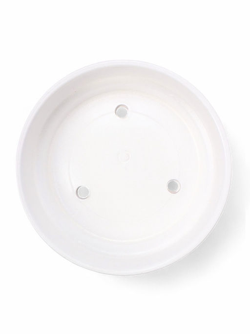 Горшок - бонсайница «Огма», для кактусов и суккулентов, 700 мл, d=15 см, h=5.5 см, керамика, с поддоном, белый