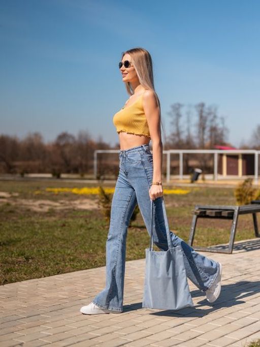 Сумка-шоппер Лето голубой - Yollochka фото 4