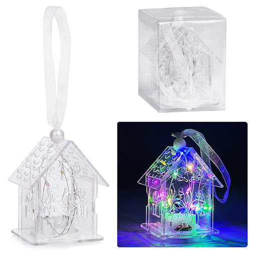 Электрогирлянда светящаяся "Домик" (6.5*5см) прозрачный