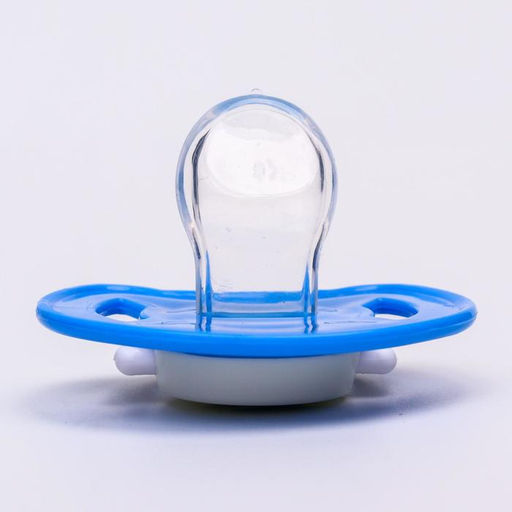 Соска-пустышка ортодонтическая, силикон, от 6 мес., с колпачком, Самолет, цвет голубой - Крошка я фото 6