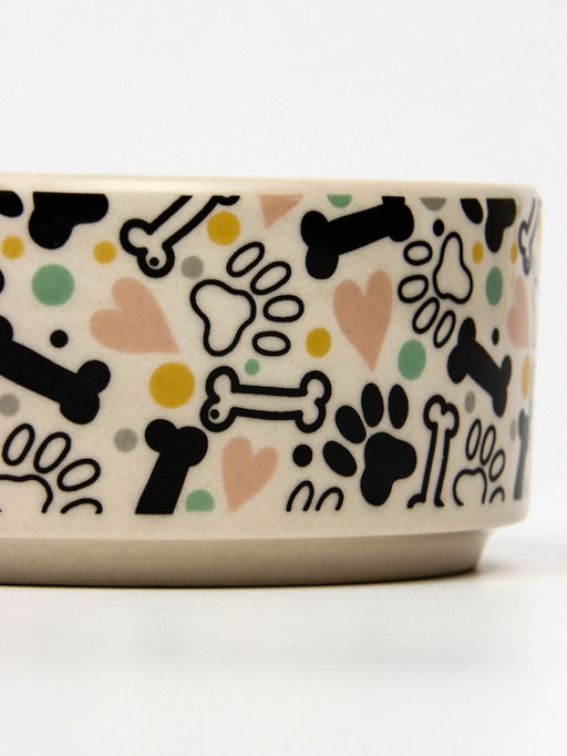 Миска керамическая Собачья радость 200 мл - 10.510.54 см, бежевая - Пижон фото 5